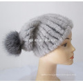 top quality knitted mink hat female